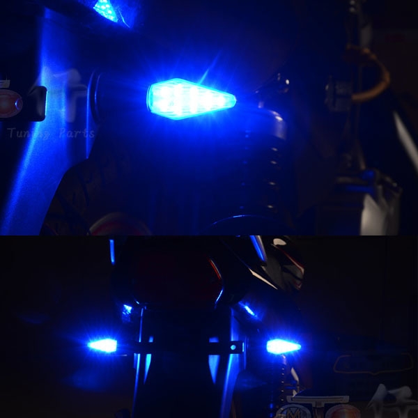12V LED Motorrad Blinker Indikatoren Blau