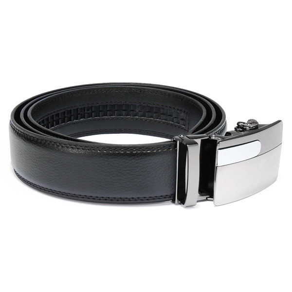 Männer automatische Wölbung Business Leather Black Belt 