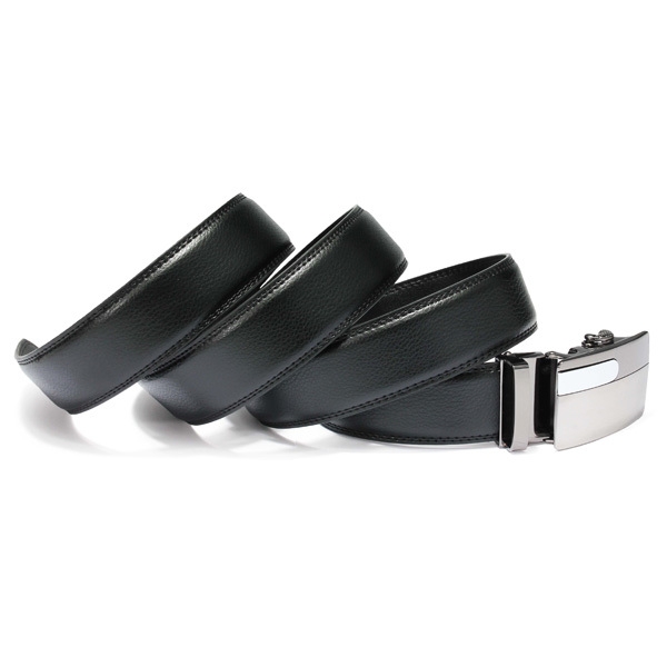 Männer automatische Wölbung Business Leather Black Belt 