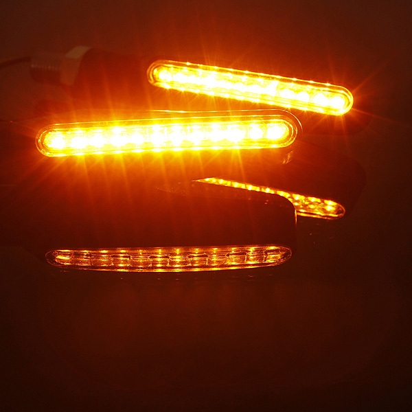 2pcs Motorrad LED BlinkeranzeigeBlinkers Amber Light