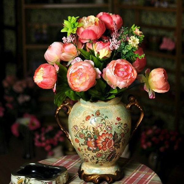 Artificial Silk Pfingstrose blüht Startseite Hochzeit Hochzeitsdekoration 