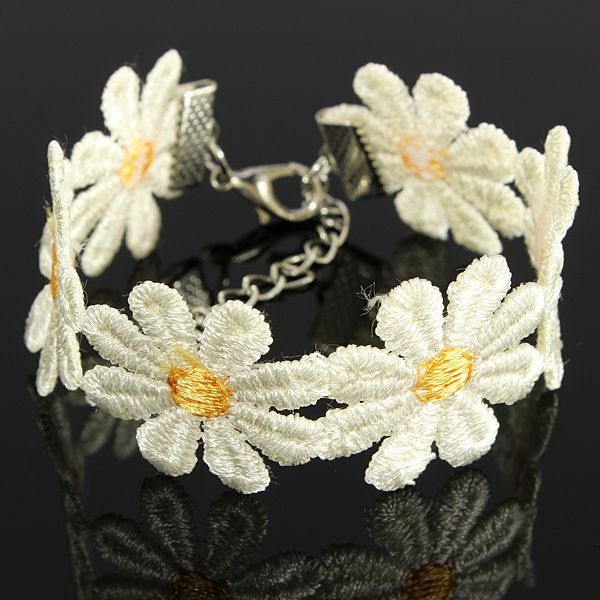 Lace Gänseblümchen Blumen Kette Tattoo Halsketten Armband für Frauen