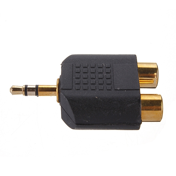 3.5 mm Stereo Audio Stecker auf 2 Cinch Buchse Y Teiler Adapter