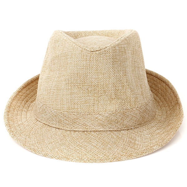 Herren Damen Unisex Fedora Hut Trilby Polyester Baumwollmischung Panama Beach Sun Cap