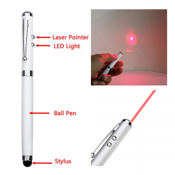 4-in-1-Funktion 650nm Kugelschreiber Capacitive Touch rot Laserpointer
