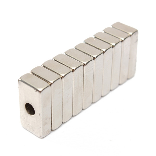 10Stücker Block Magneten 20x10x5mm Loch 4mm Seltene Erden Neodym N5