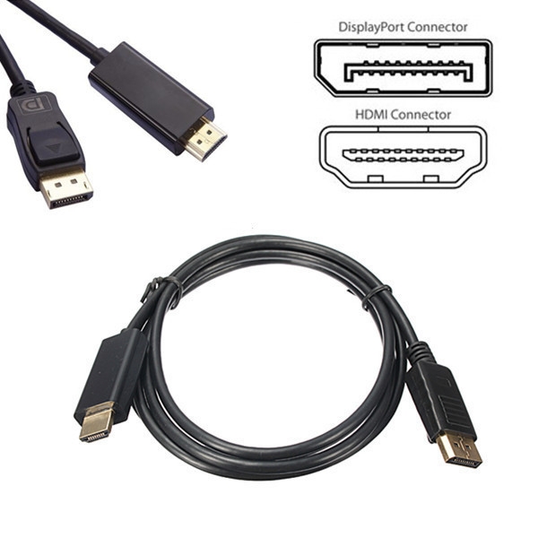 1.8M Displayport DP HDMI zum männlichen Adapter AV Kabel für HDTV LCD PC