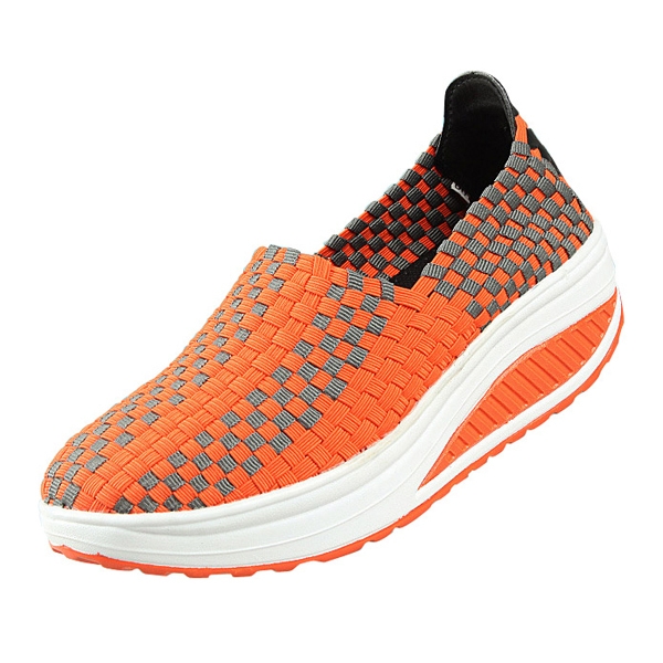 Damen Stretch beiläufigen Breathable Knit Shook Schuhe Sneakers