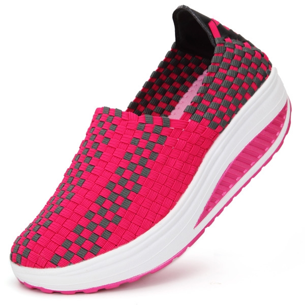 Damen Stretch beiläufigen Breathable Knit Shook Schuhe Sneakers