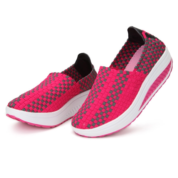 Damen Stretch beiläufigen Breathable Knit Shook Schuhe Sneakers