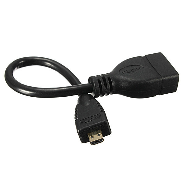 Micro HDMI Mann D auf HDMI Buchse A Jack Adapter Kabel Konverter