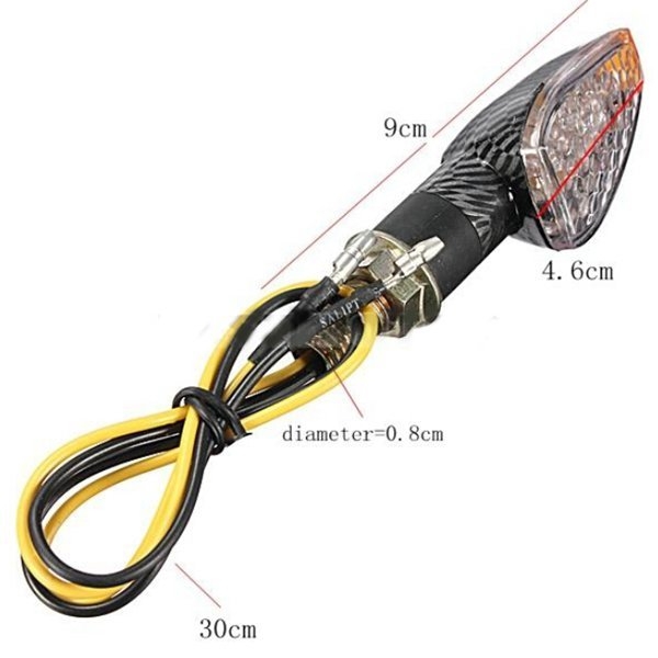 Carbon Motorrad Blinker 14 LED Anzeigeleuchten für Honda