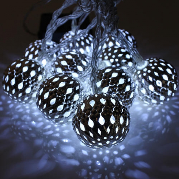 10 LED 3 Meter Solarschnur Laterne Licht Fee Weihnachtsball Lampen