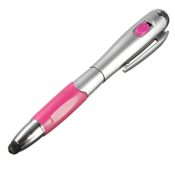 3 in 1 kapazitiven Tough Screenn Stift mit LED Taschenlampe Kugelschreiber