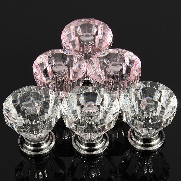 12pcs Acryl Crystal Clear Tür Fach Knopf Griff