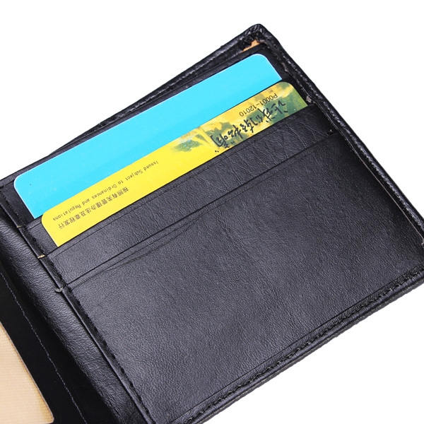 Herren Ledergeschäfts Wallet Pocket Card Clutch Bifold Schlank Purse