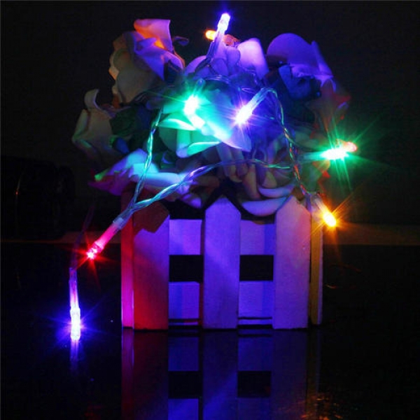 1 M 10 LED Batterie haben Weihnachtenhochzeitsgesellschaftsschnurenfeenlicht angetrieben