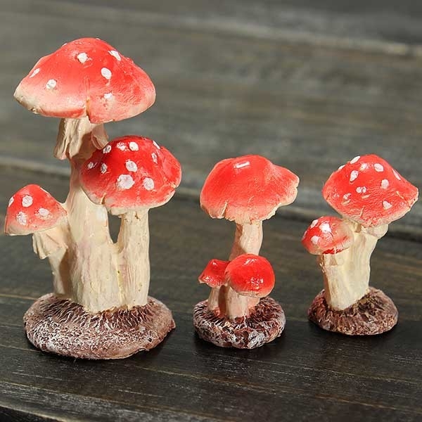 Mini Landschaft Resin Mushroom Home Office Garten Dekoration