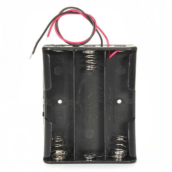 Schwarz Kunststoff Batterie Speicher Fall Kasten Halter für 3x18650 11.1V