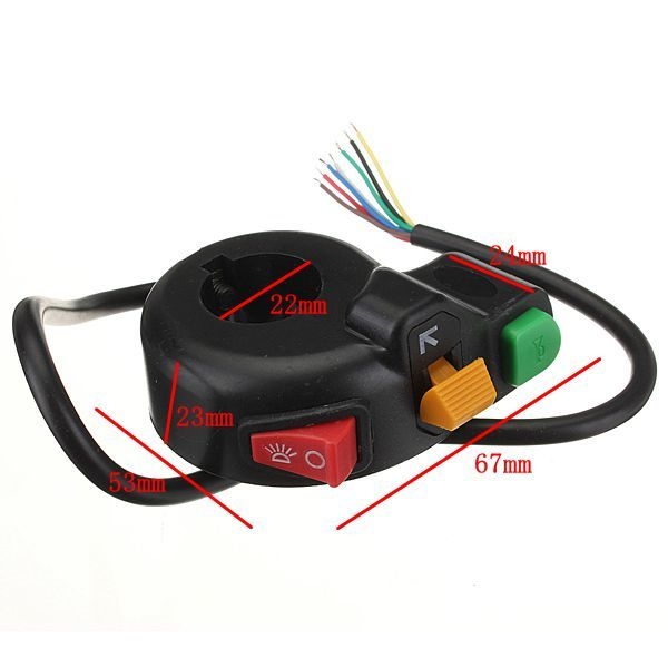 3in1 Motorrad Pit Bike ATV Horn Blinkerlichtschalter