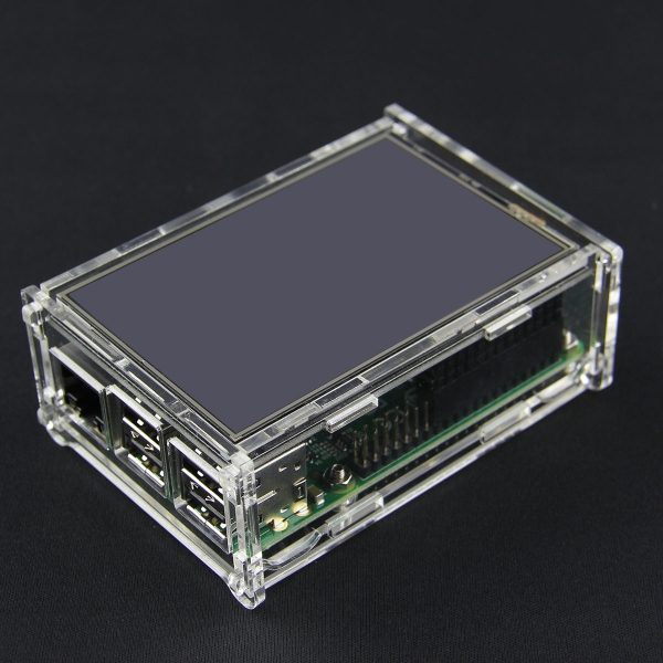 DIY Transparent Acrylic Case für 3.5 Zoll TFT Bildschirm Raspberry Pi B +