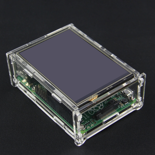 DIY Transparent Acrylic Case für 3.5 Zoll TFT Bildschirm Raspberry Pi B +