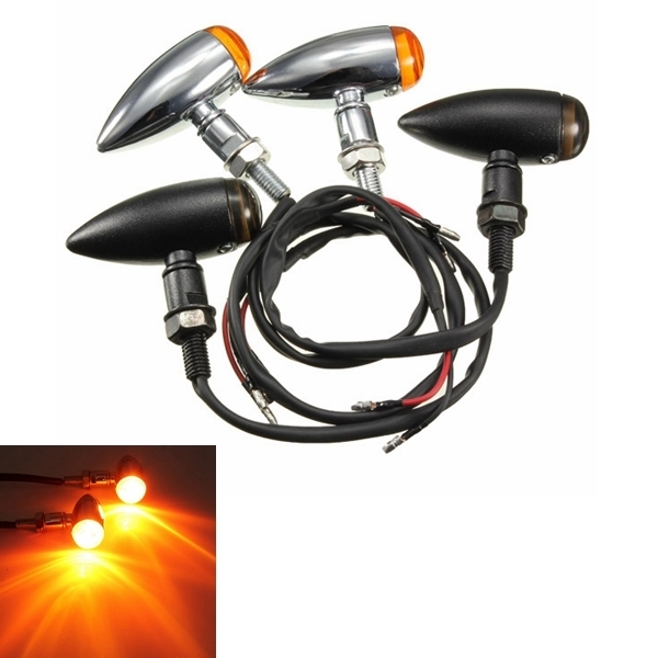 Motorrad Bullet Blinker Kontrollleuchte Lampe für Harley Chopper
