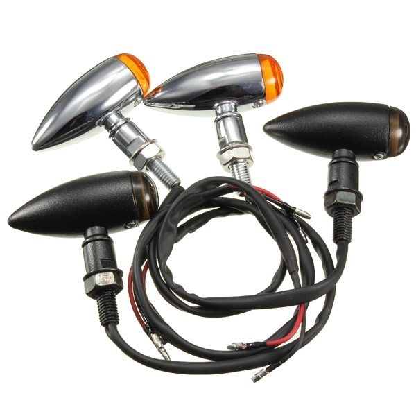 Motorrad Bullet Blinker Kontrollleuchte Lampe für Harley Chopper
