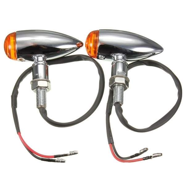 Motorrad Bullet Blinker Kontrollleuchte Lampe für Harley Chopper