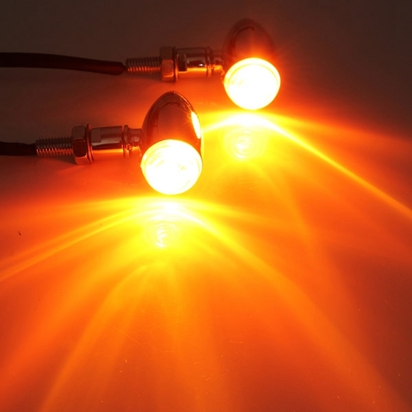 Motorrad Bullet Blinker Kontrollleuchte Lampe für Harley Chopper