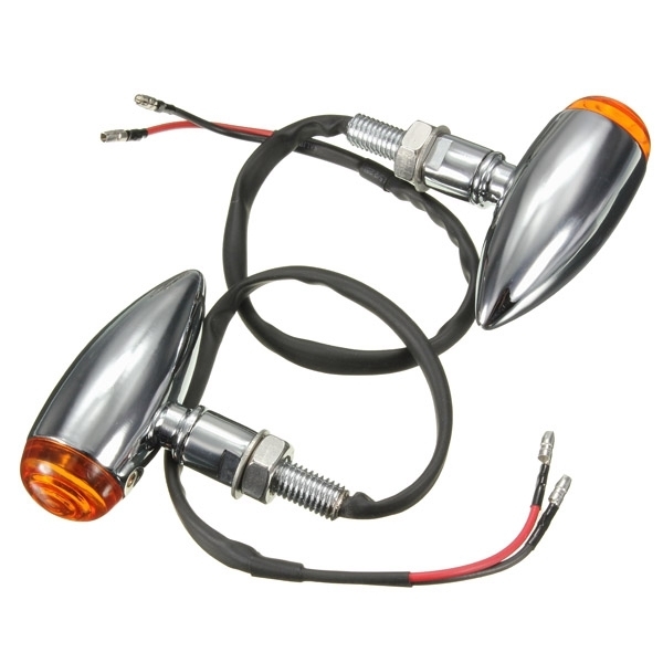 Motorrad Bullet Blinker Kontrollleuchte Lampe für Harley Chopper