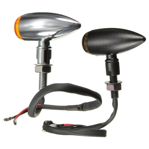 Motorrad Bullet Blinker Kontrollleuchte Lampe für Harley Chopper