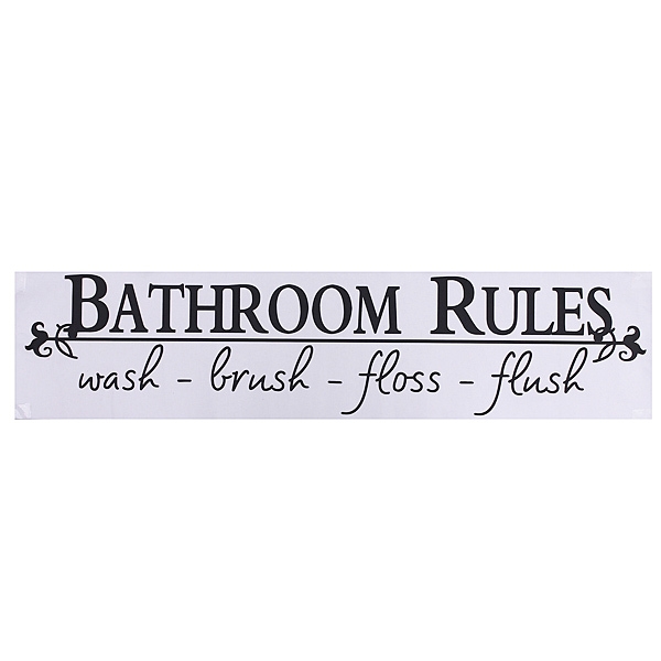 Vinyl Badezimmer Regeln Schreiben Sticker Badezimmer WC Art Wall Decals