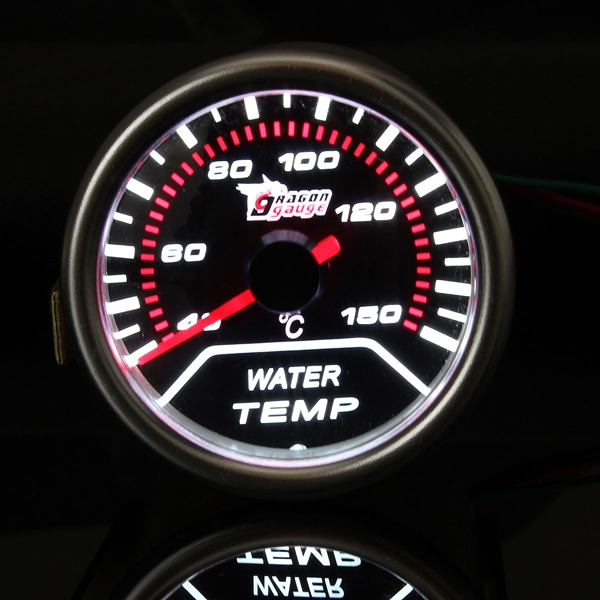2 "52MM Universal Auto Red LED Wassertemperatur Car Lehren Messinstrument