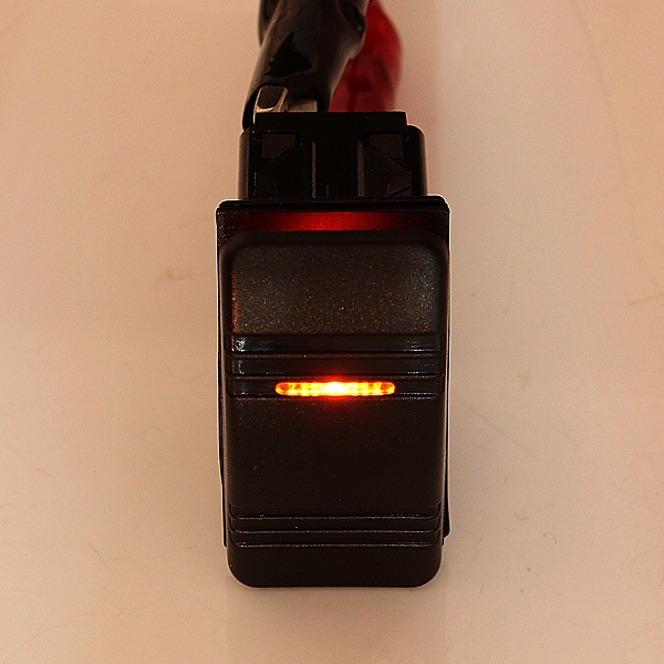 12V Auto-ocker LED Helle Beleuchtet SPST ON-OFF Schalter- Wasserdicht