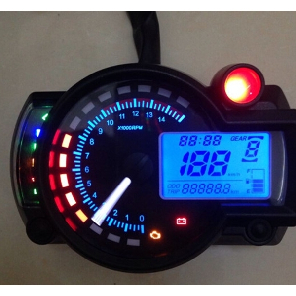 Einstellbare Motorrad Digitaler Tacho LCD Digital Kilometerzähler
