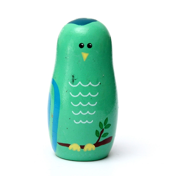 Satz von 5 süßen Holzmatrjoschkas matryoshka russische Tierpuppe
