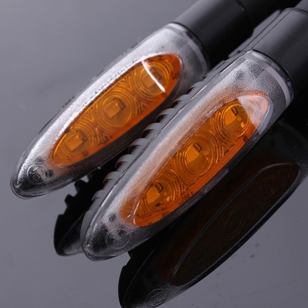 2pcs Universalmotorrad 3 LED Blinker Kontroll Amber Light