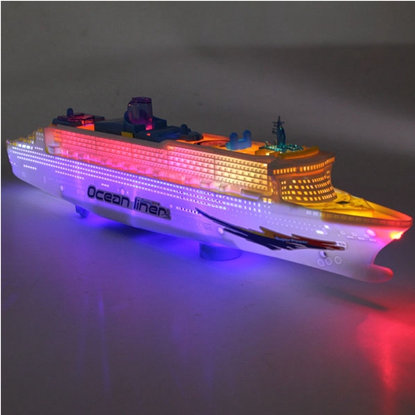 Ozeandampfer Schiff Boot Elektrisches Spielzeug Flash LED Beleuchtung Sounds Kind Geschenk