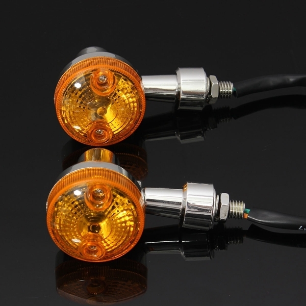 2pcs Universalmotorrad Blinker Licht indicatior Lampe Gelb Birnen