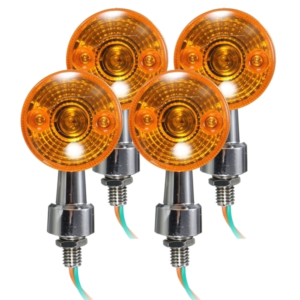 4pcs Universalmotorrad Blinker Licht indicatior Lampe Gelb Birnen
