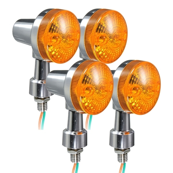 4pcs Universalmotorrad Blinker Licht indicatior Lampe Gelb Birnen