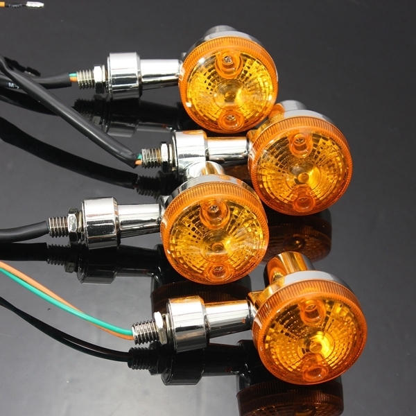 4pcs Universalmotorrad Blinker Licht indicatior Lampe Gelb Birnen