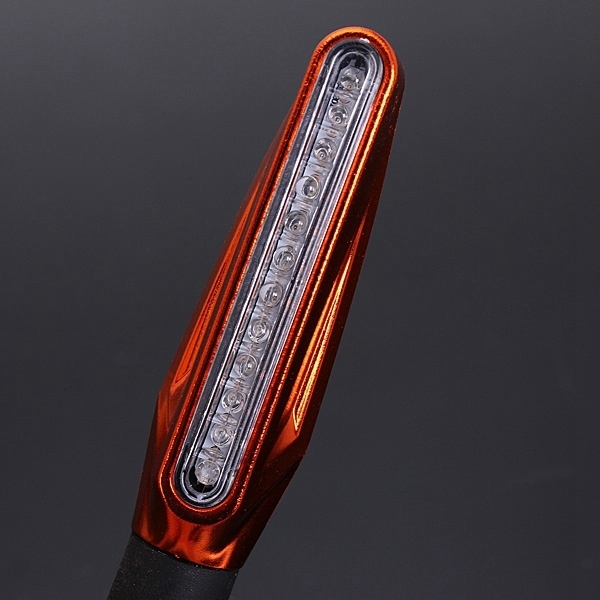 4pcs legt Orangenmotorrad LED Blinkerhinweis Bernsteinlicht Scheuklappen an