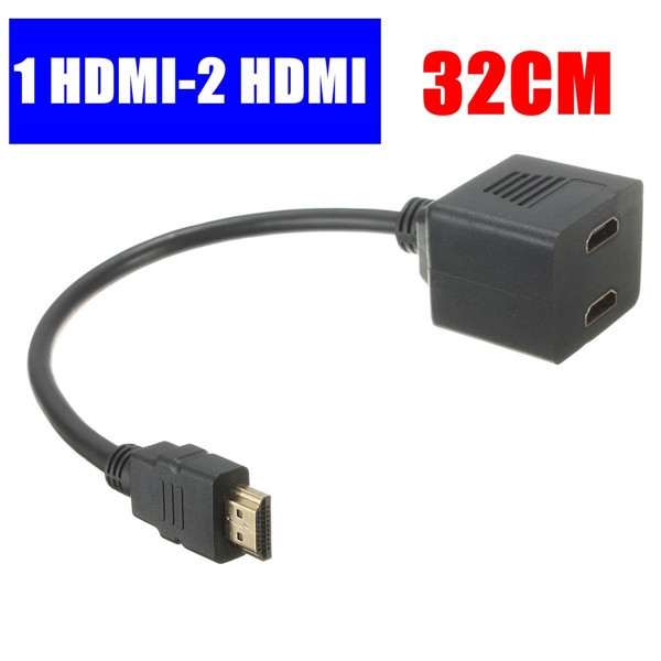 1 HD Port Stecker Zu 2 HD Port Buchse Schalter Adapter Kabel 19 Pins Konverter