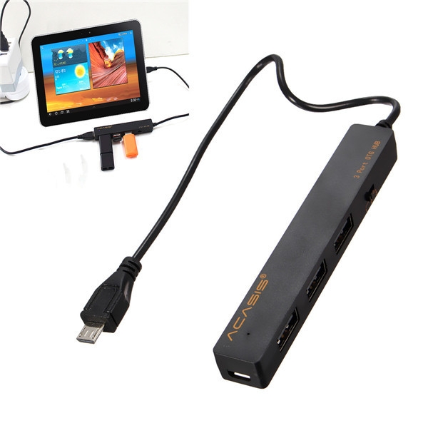 3 Port USB 2.0 Hub OTG OTG Ladekabel für Handy Tablette 