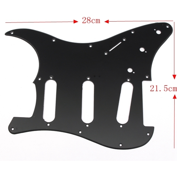 Schwarze PVCschutzvorrichtung strat elektrische Gitarre pickguard Instrumentteile