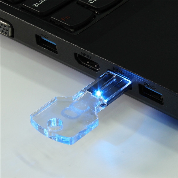 Bestrunner 4GB Transparent Acrylic Schlüsselform USB 2.0 Flash Drive U Disk