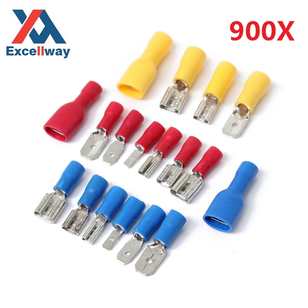 Excellway® EC07 900Pcs Verschiedene Crimp-Steckverbinder Set