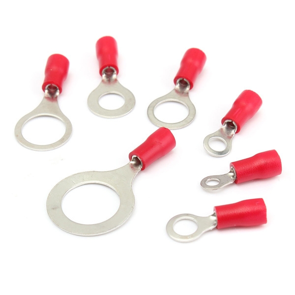 10pcs haben rote Gummi-PVCterminals Ringstecker-RC 0.5-1.5mm ² isoliert